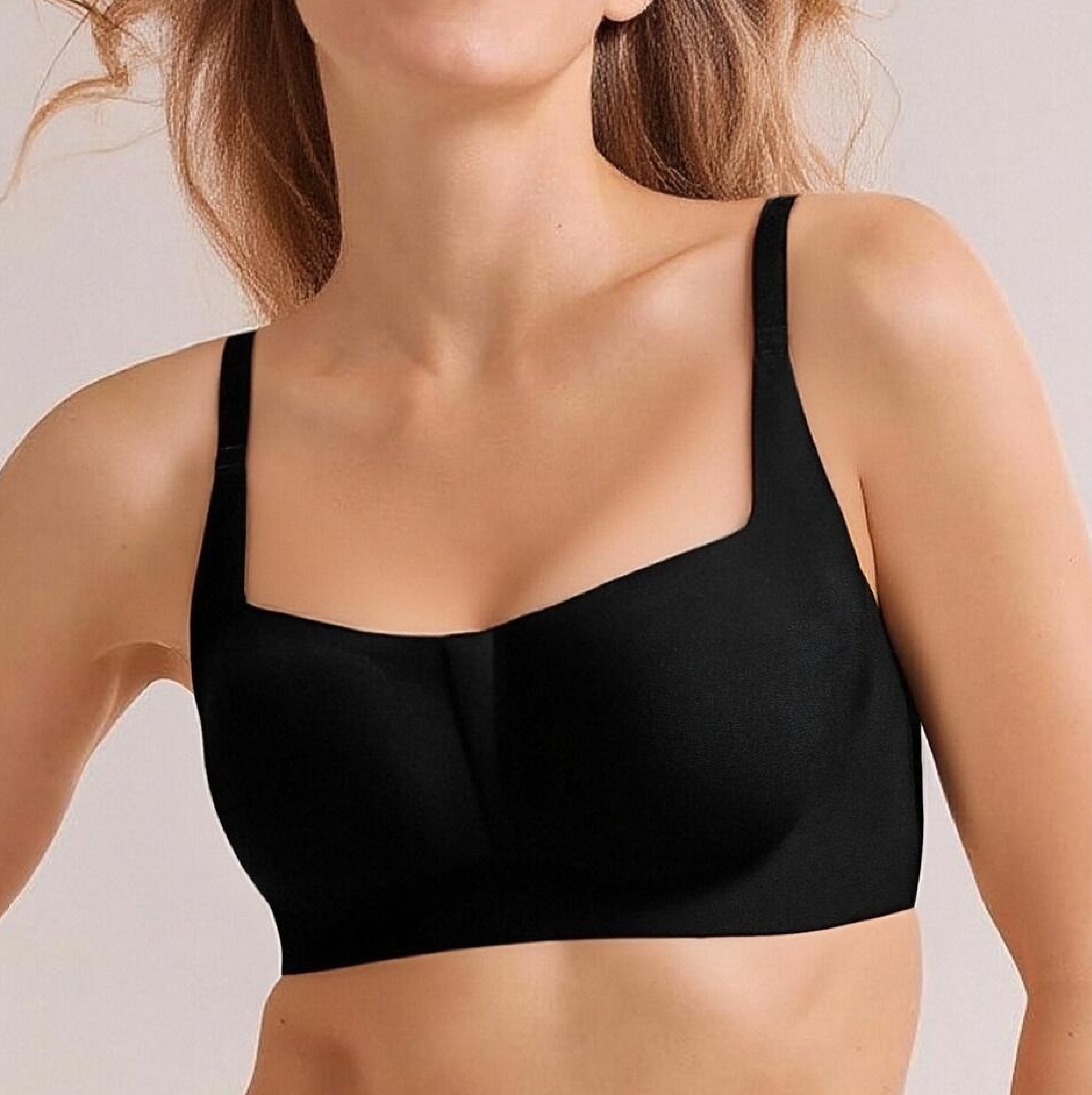 Black Seamless Underwear  Buttery Soft Wireless Bra for Everyday Comfort